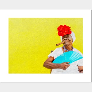 Cuban Woman With Cigar, Oil Painting Posters and Art